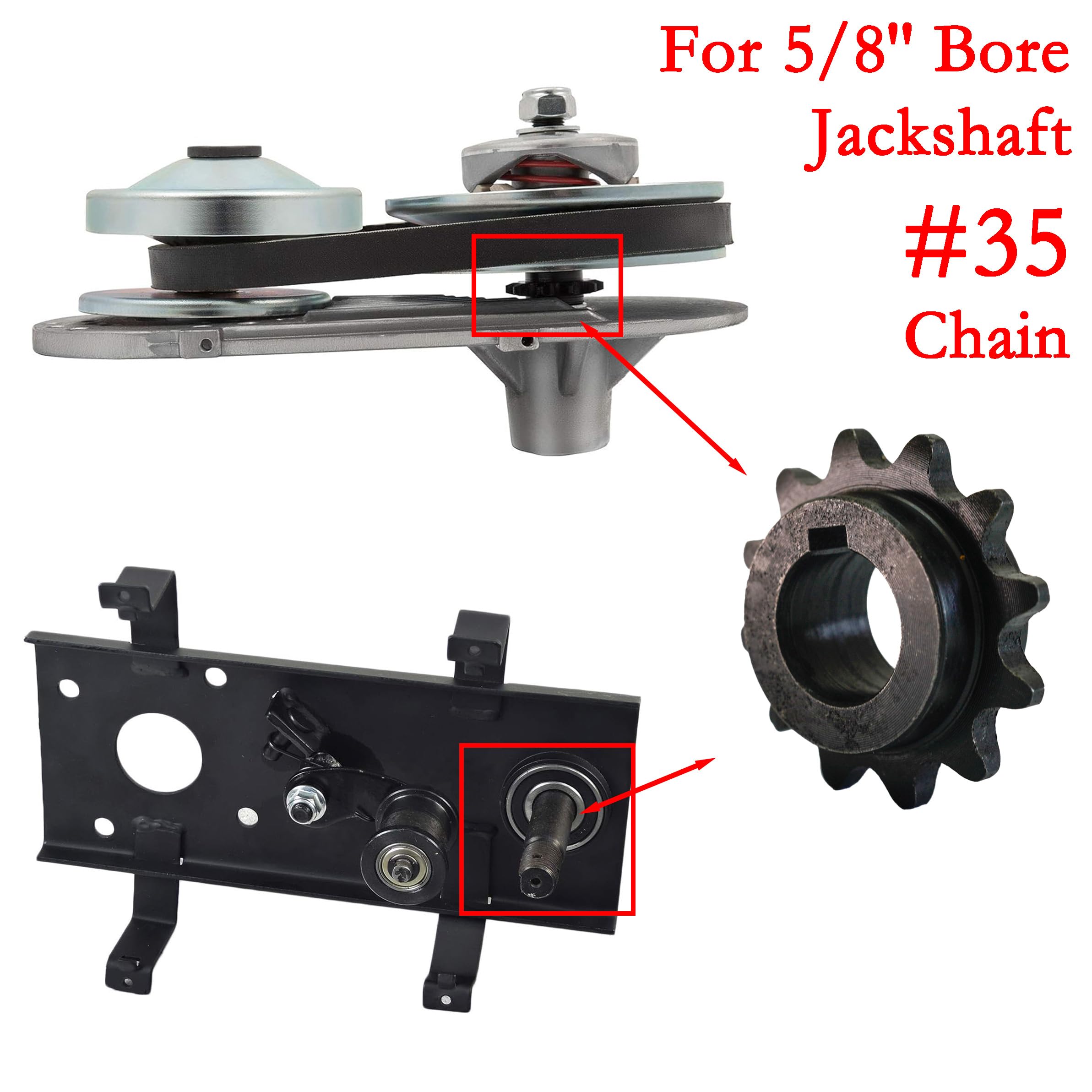 Amazon.com: JMCHstore 35 12T Sprocket & Spacer kit with 5/8 Inch